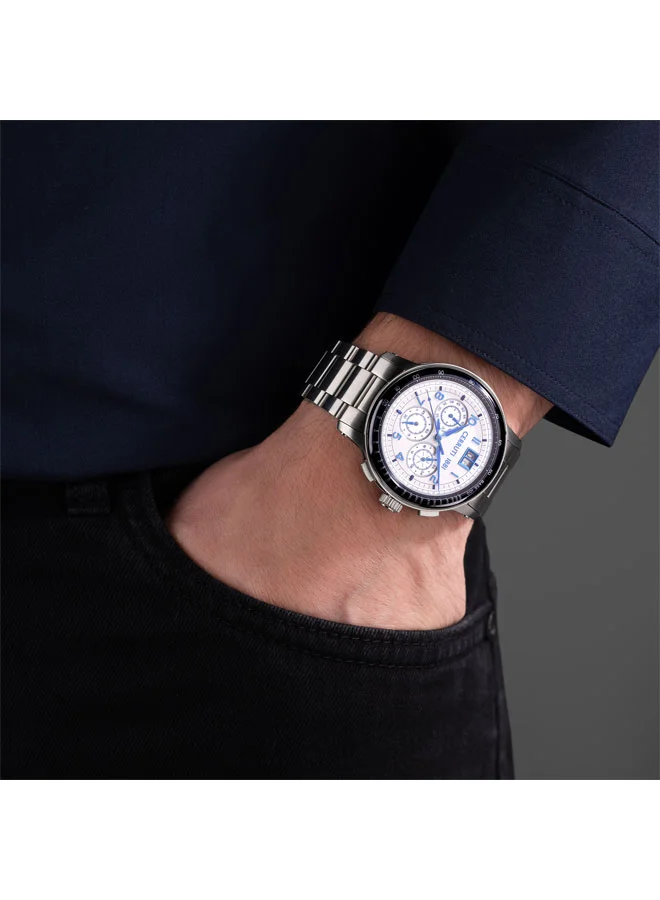CERRUTI 1881 Silver Men's Petroio Silver Dial Stainless Steel Bracelet Chronograph Watch for Men, 43mm for Men | Best Price UAE